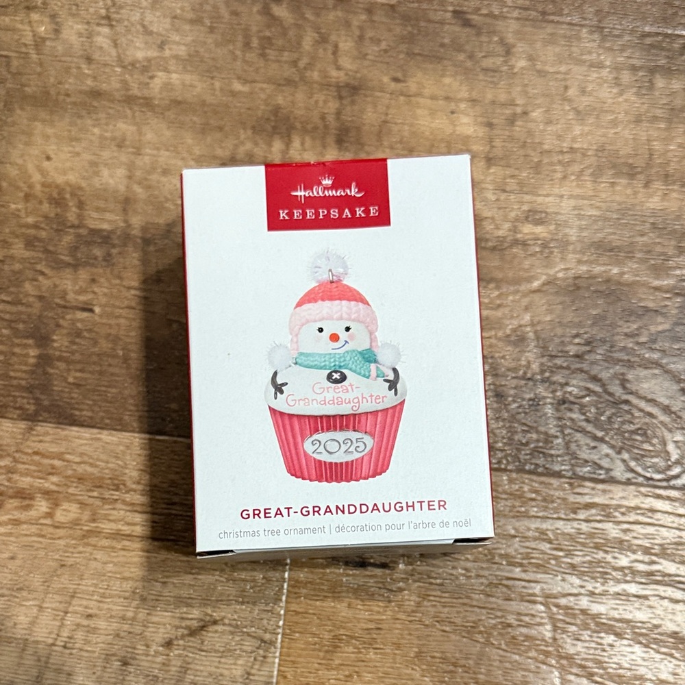 Hallmark Keepsake Great-Granddaughter Ornament with Red and Pink